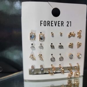 Forever 21 | Gold | Silver | Earrings | Studs | 12 Pairs